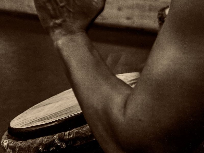 Focus on hands and movement details during a session